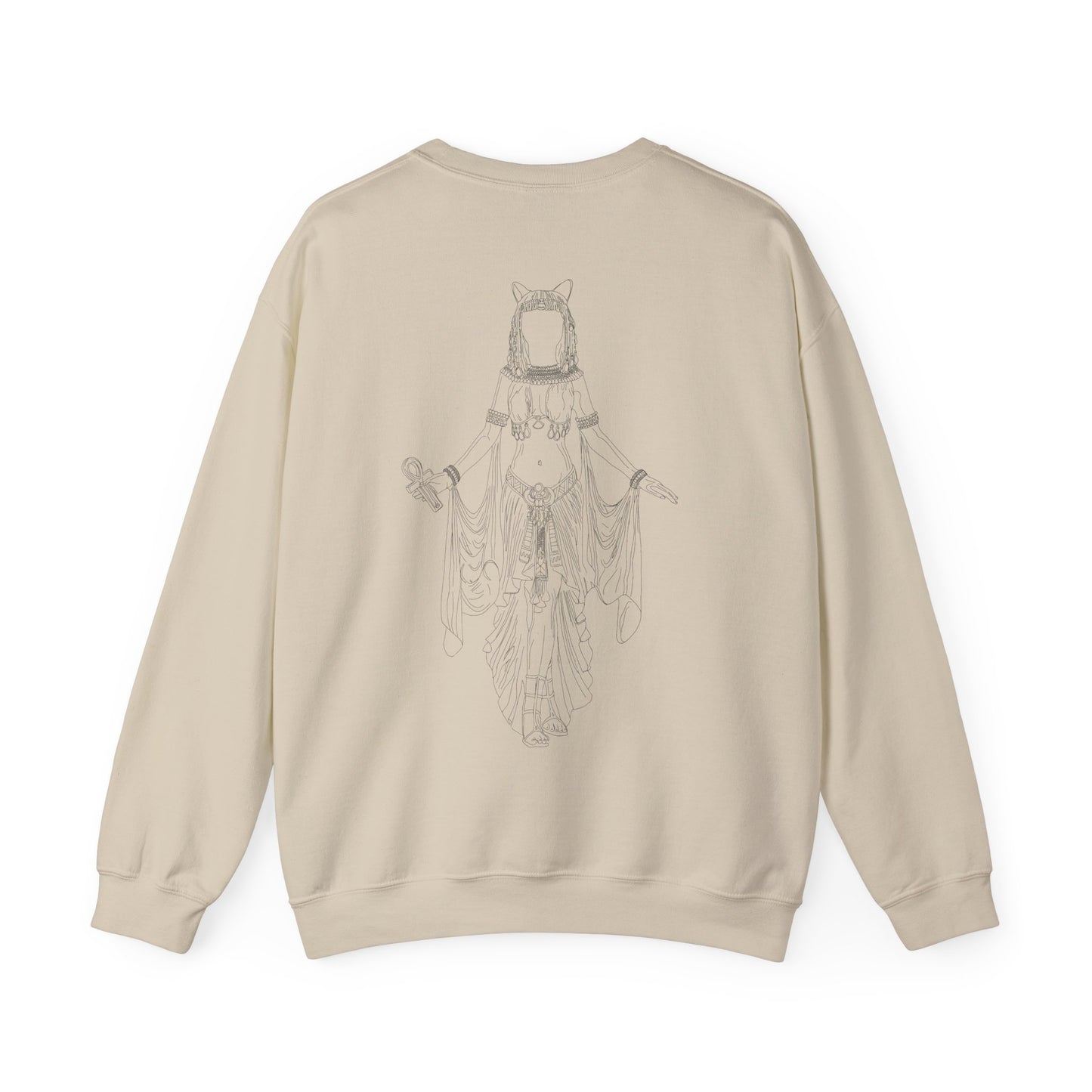 Sekhmet Crewneck Sweatshirt - Back Design